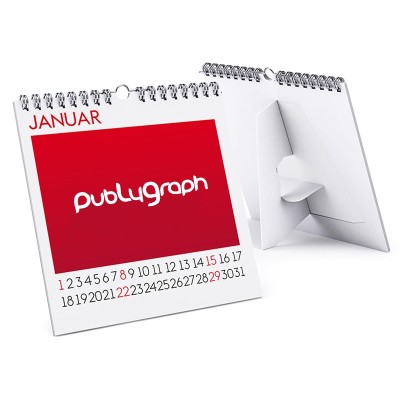 Calendari da tavolo con spiralatura Wire-O e appoggio sul retro Calendari da tavolo con spiralatura Wire-O e appoggio sul retro